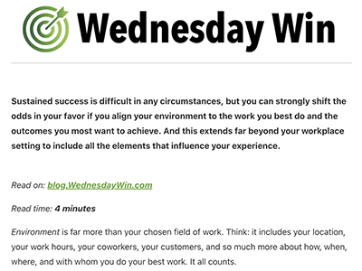 Preview of September 24, 2025, Wednesday Win weekly newsletter