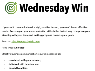 Preview of 14 May 2025 Wednesday Win weekly newsletter