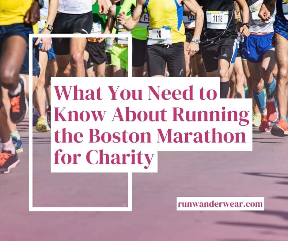 A ground shot of runners running in a race. What you need to know about running the Boston Marathon for Charity.
