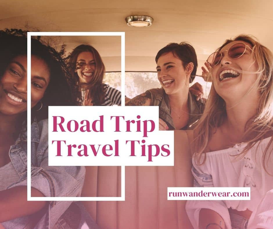 four women in a car on a road trip, road trip travel tips