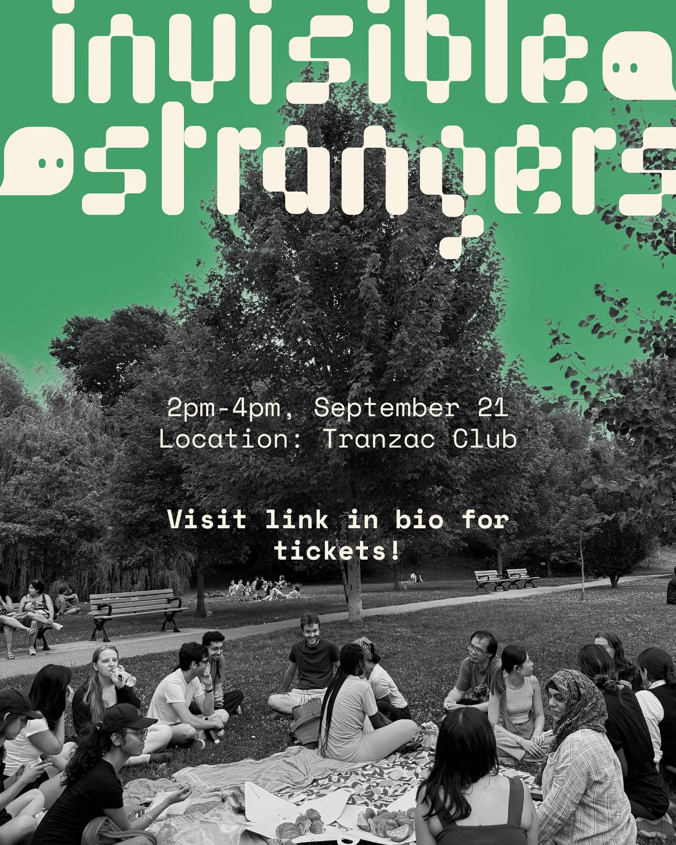 Join us at the Tranzac Club for our September 21st event! We will have games designed to eliminate small talk, a friendship bracelet station, refreshments and of course, new friends!

We look forward to sharing this special experience with you! 👻

#torontoevents #toronto #invisiblestrangers #wewontalwaysbestrangers