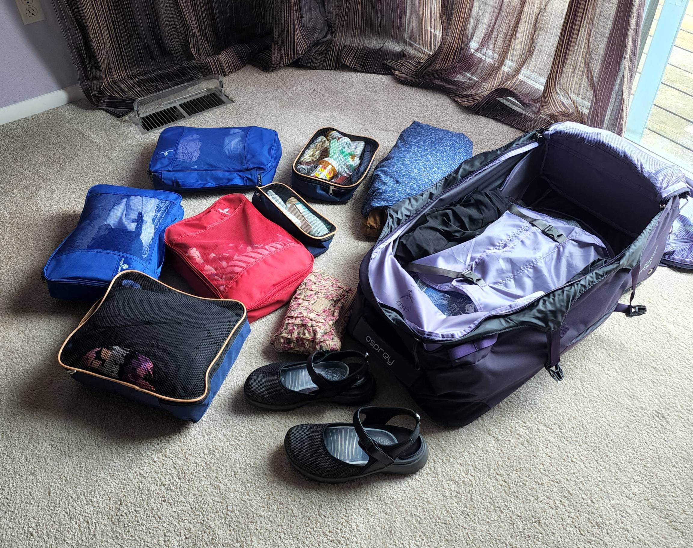 Our favorite travel bag and packing cubes