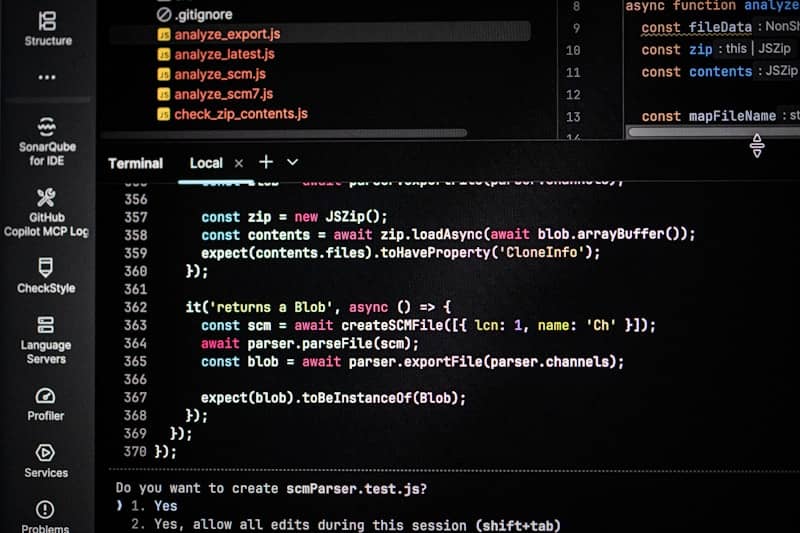 Computer screen displaying code and terminal output