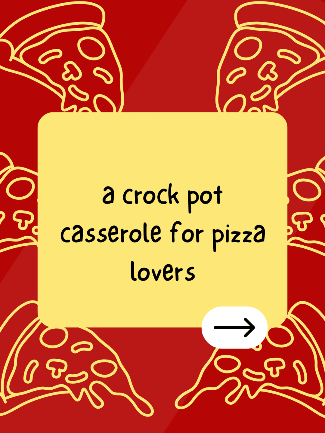 a crock pot casserole for pizza lovers