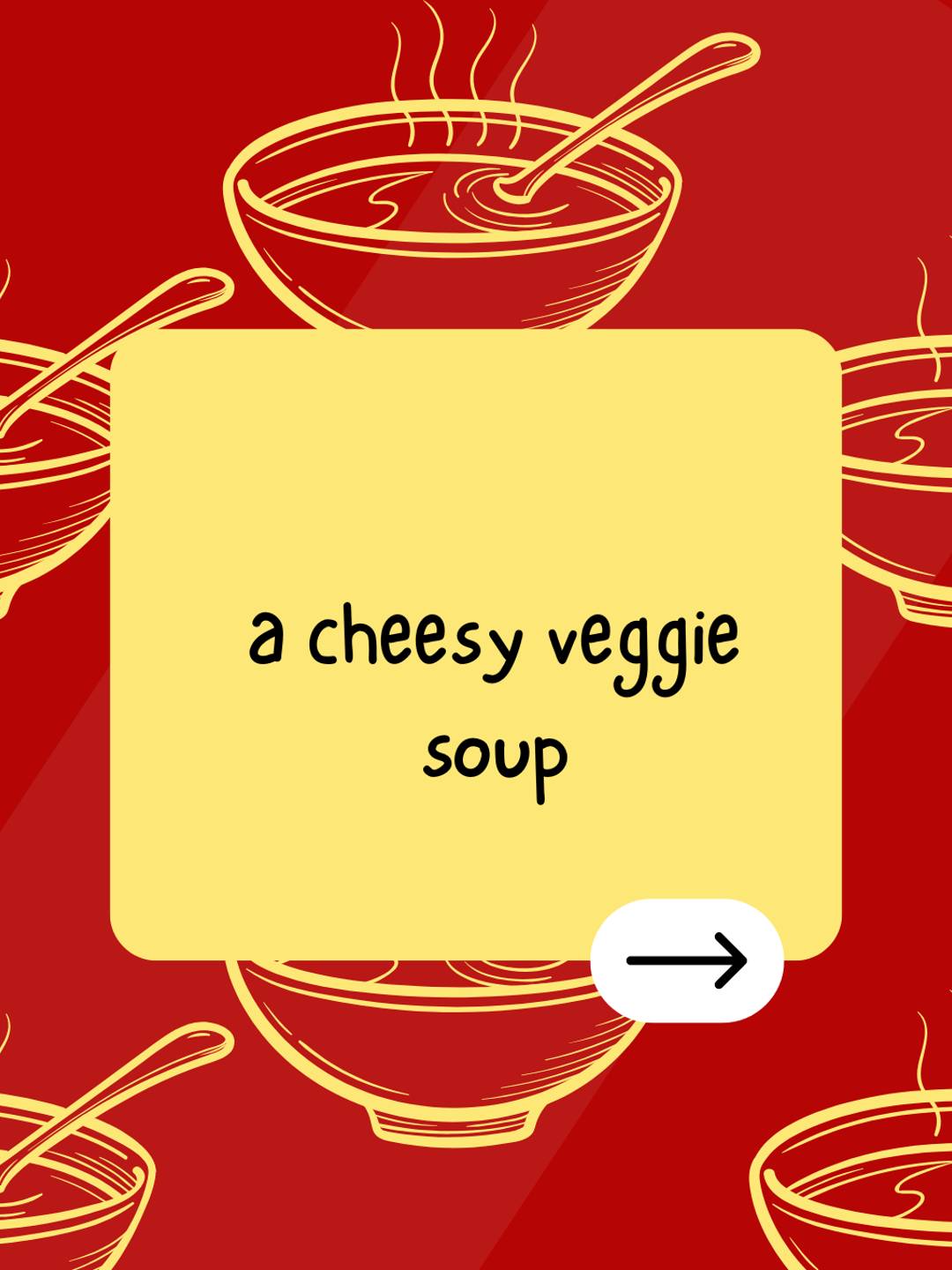 a cheesy veggie soup