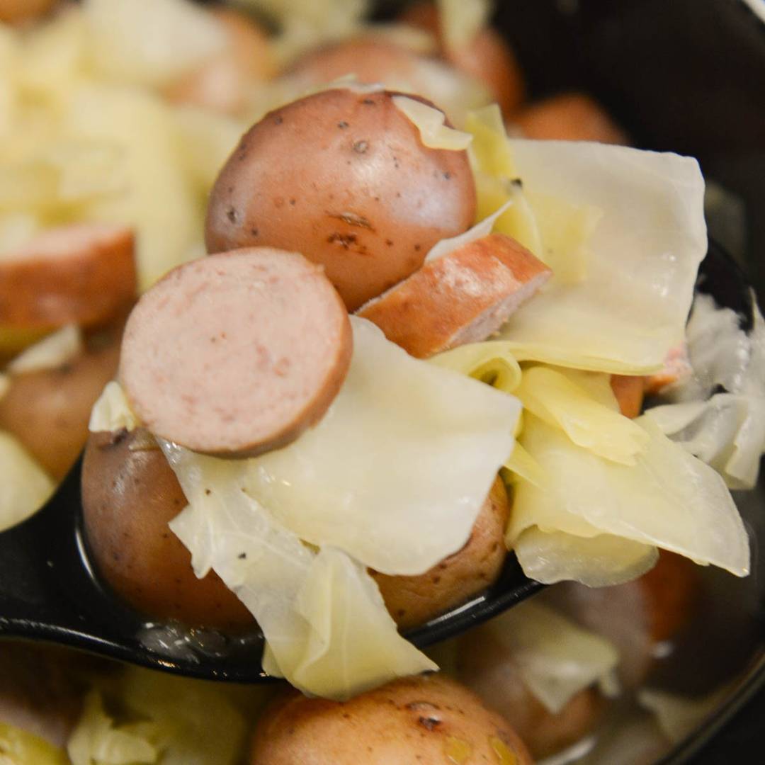 Crock Pot Smoked Sausage Cabbage and Potatoes