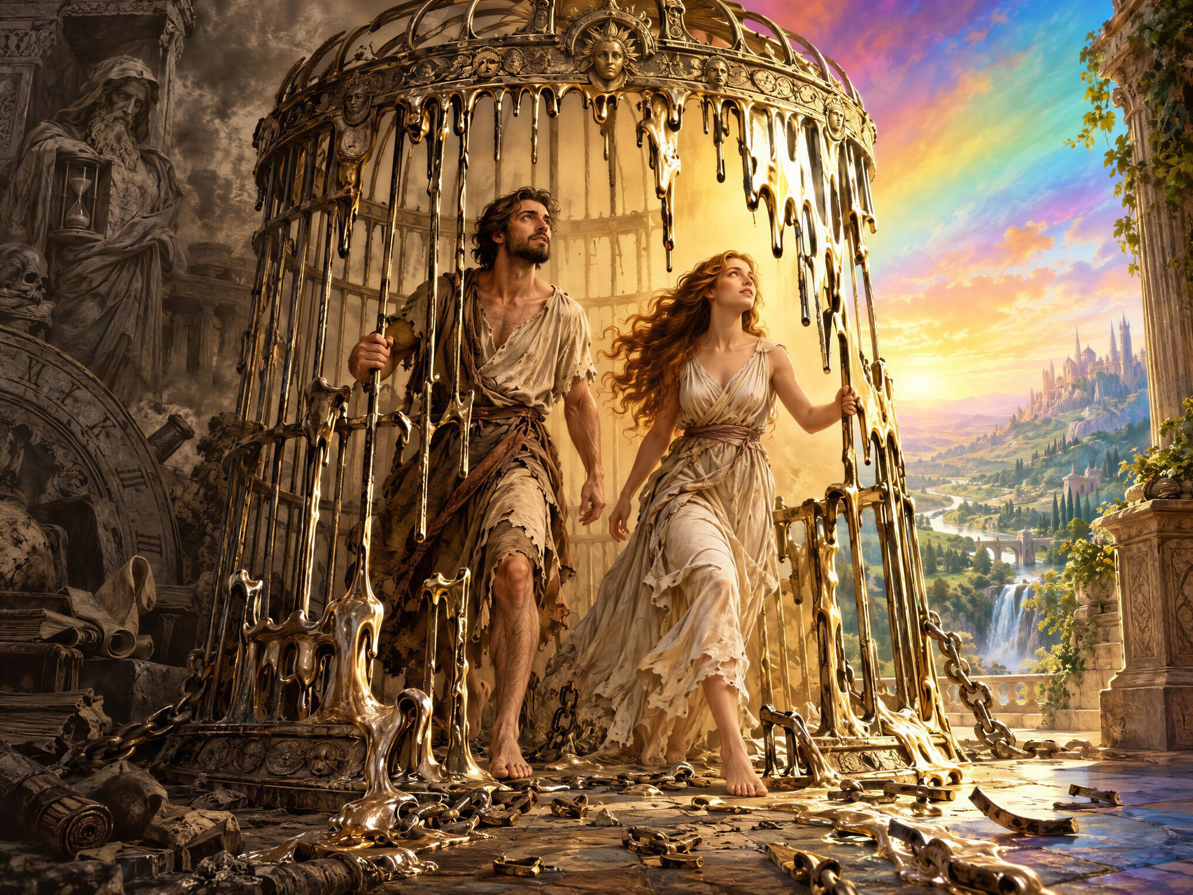 The couple melts the cage of ancient Karma through awareness
