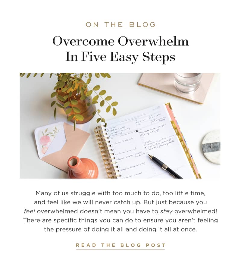 How to overcome overwhelm in five easy steps.