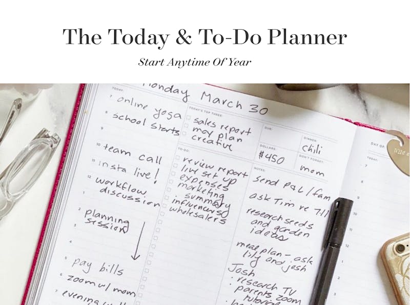 Start anytime of year with the undated Today & To-Do Planner!