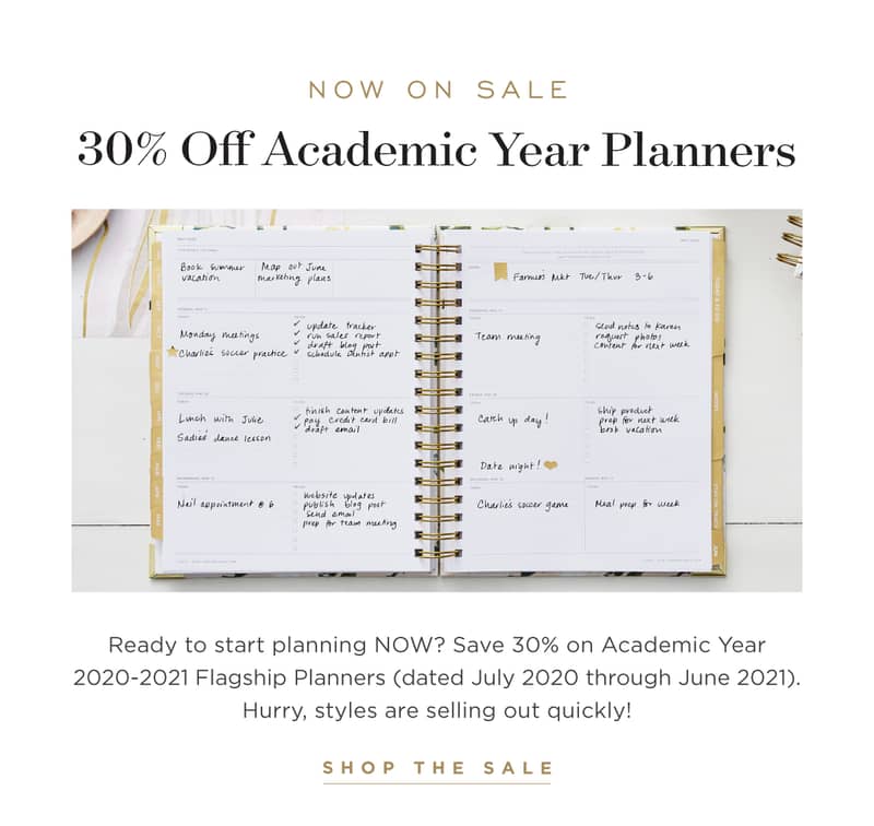 30% Off Planners.