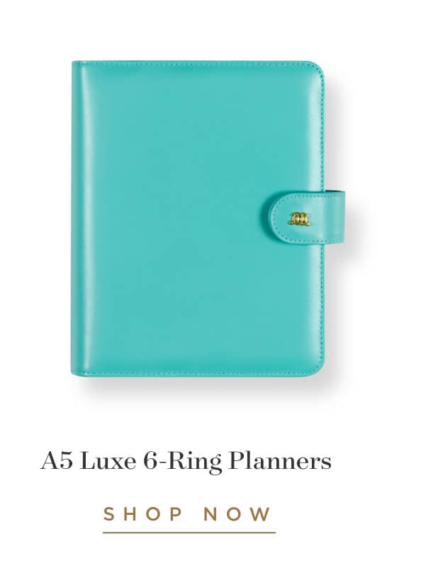 A5 Luxe 6-Ring Planners.