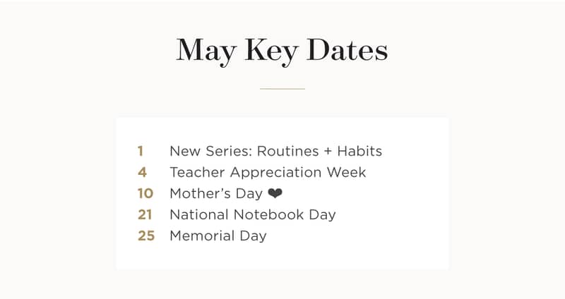 May key dates.