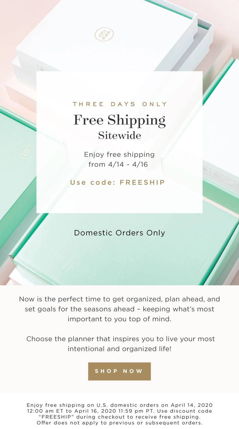 Three Days Only. Shop Now!