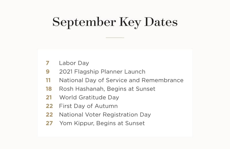 Key Dates.
