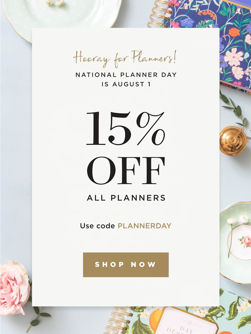 Hooray! Enjoy 15% Off All Planners.