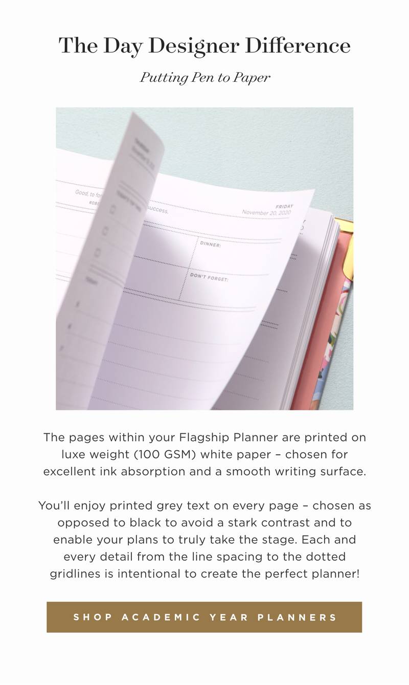 Putting pen to paper! Shop Academic Year Planners.