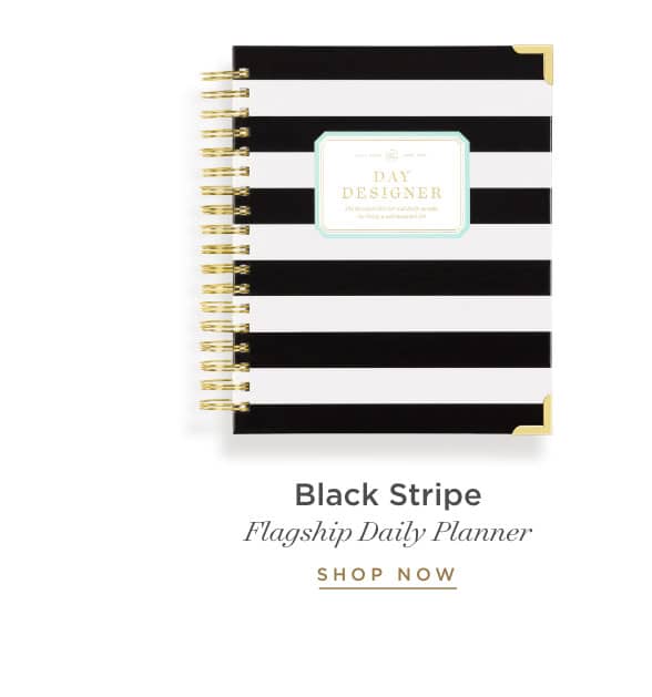 Flagship Daily Planner in Black Stripe.