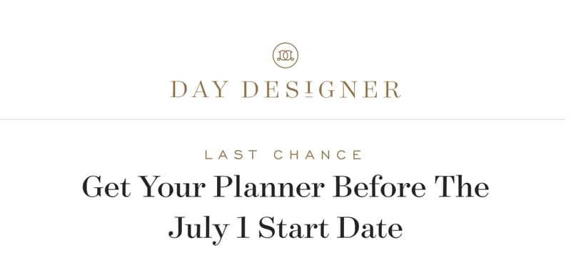 Last chance! Get your new planner before the July 1 start date!