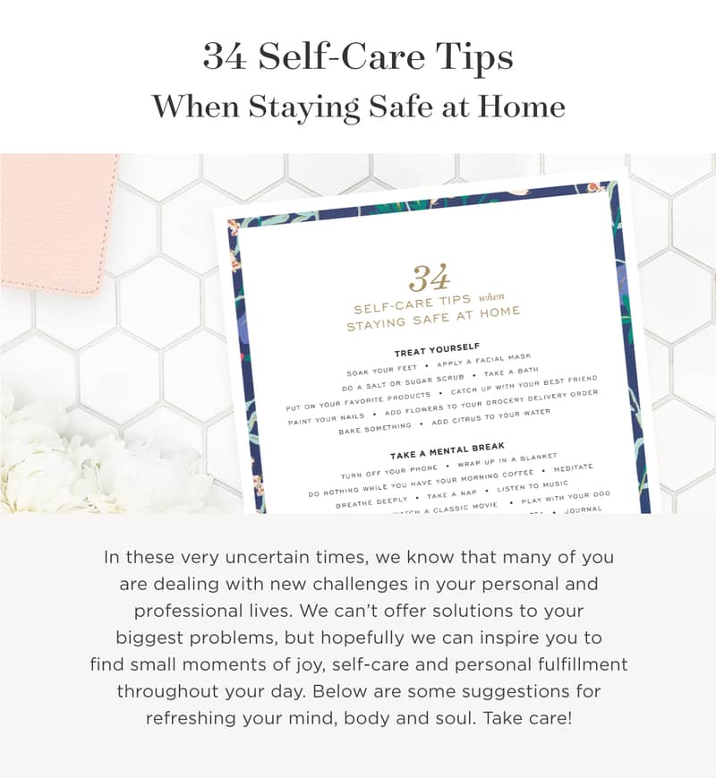 34 Self-Care Tips When Staying Safe at Home