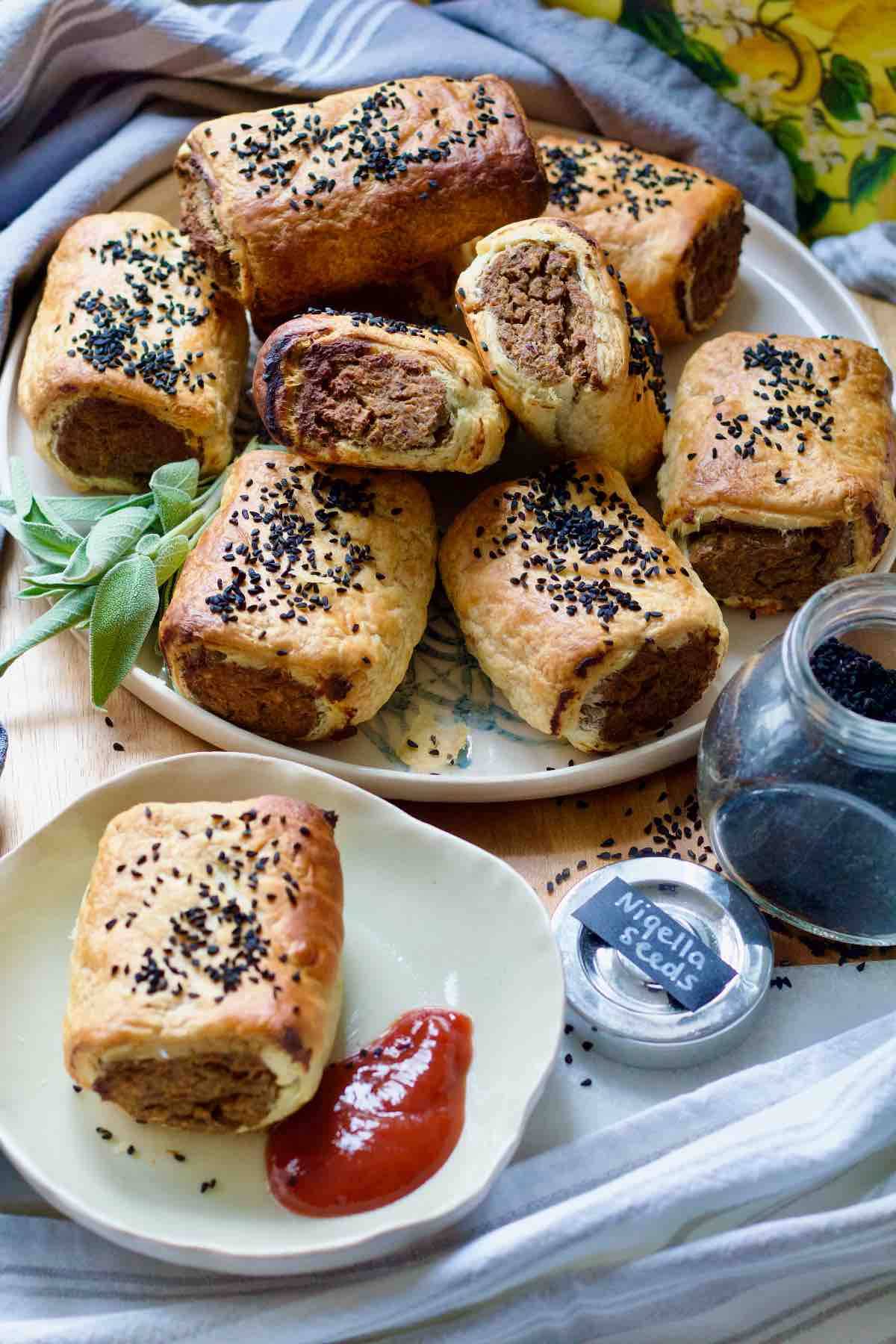 Tofu and Mushroom Sausage Rolls