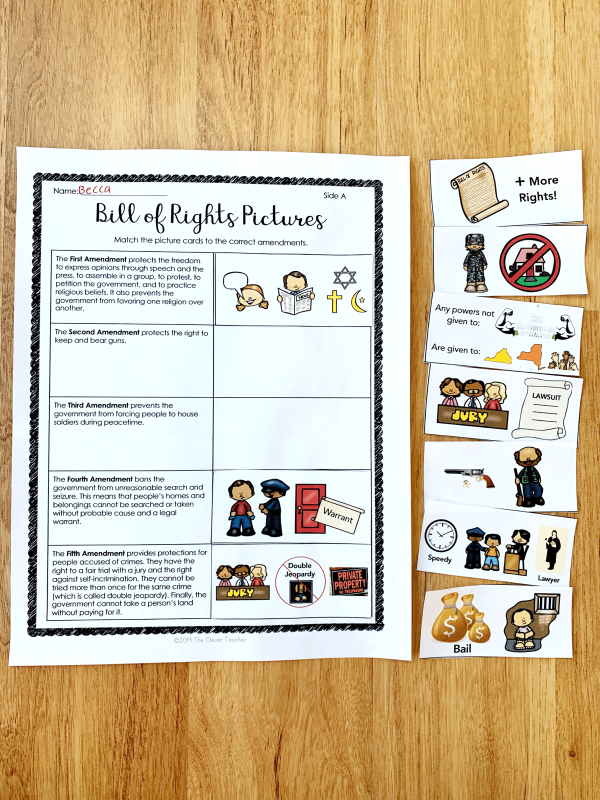 Bill of Rights Lesson With Regard To Bill Of Rights Scenario Worksheet