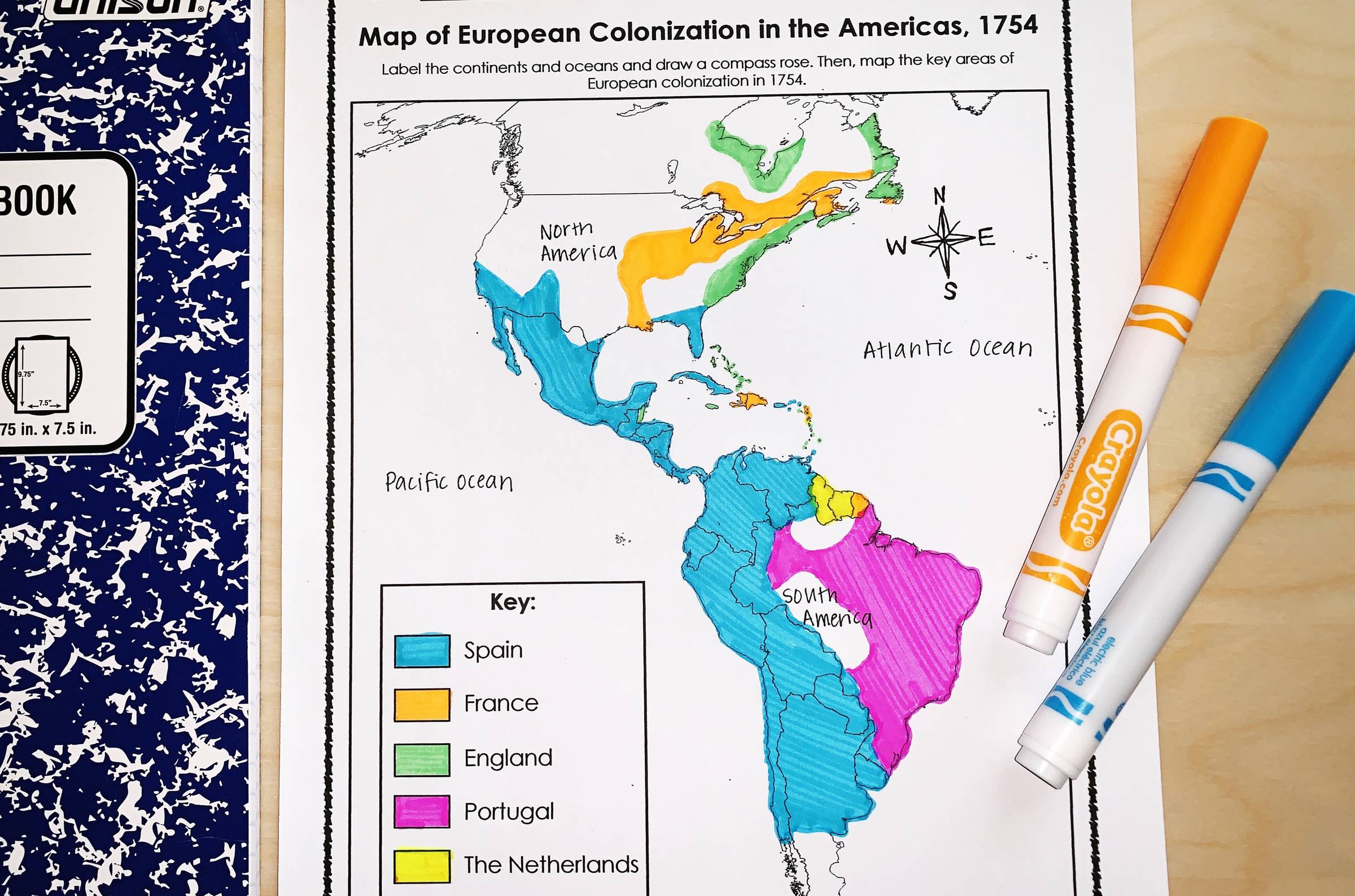 columbian exchange blank map