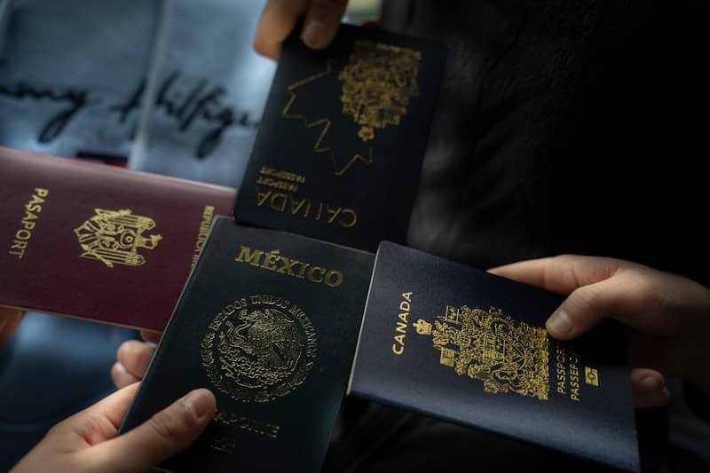 Four passports held by different people