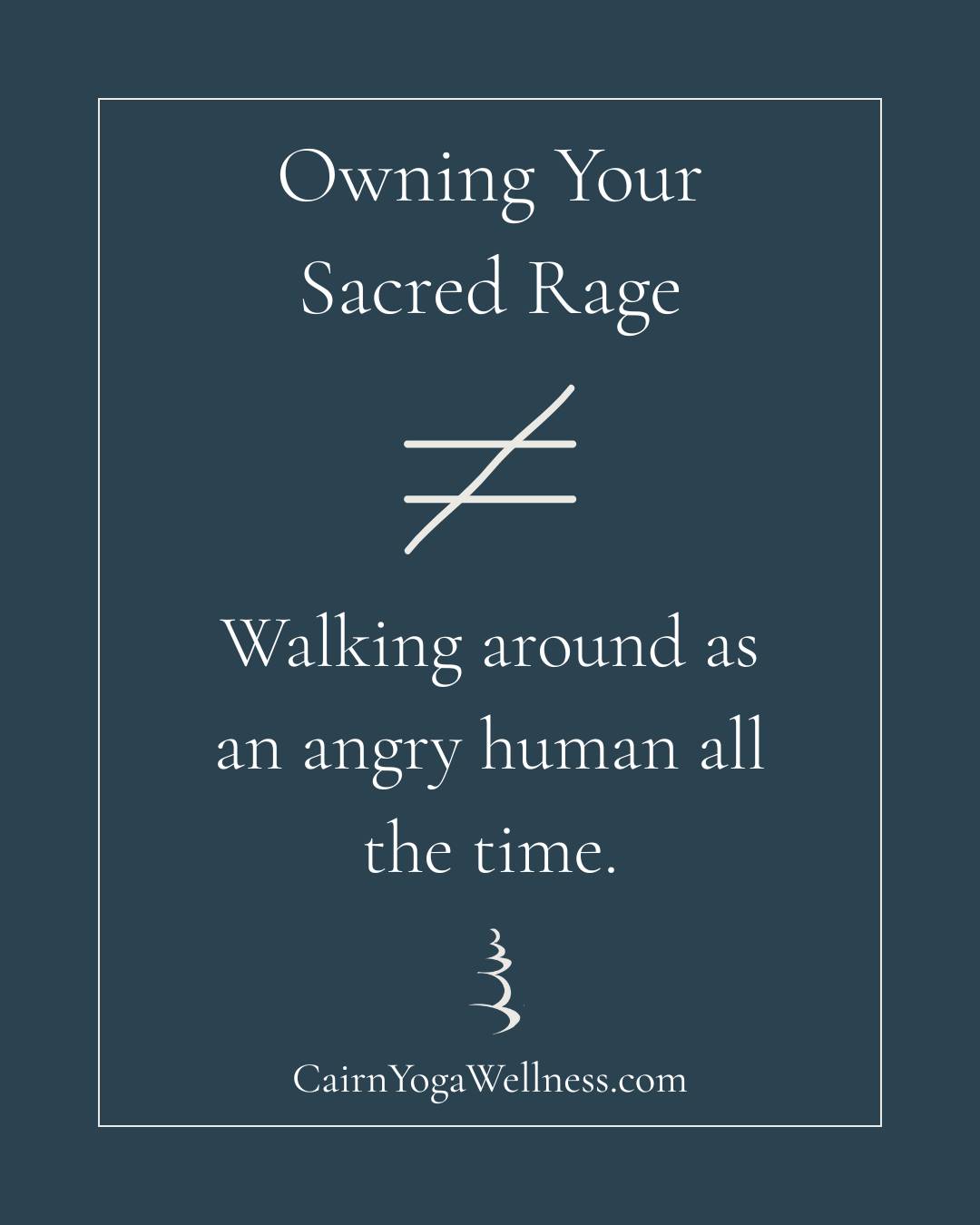 Sacred Rage does not equal angry human