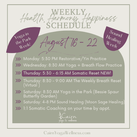 Weekly Schedule (Instagram Post)