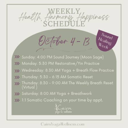 Weekly Schedule (Instagram Post)