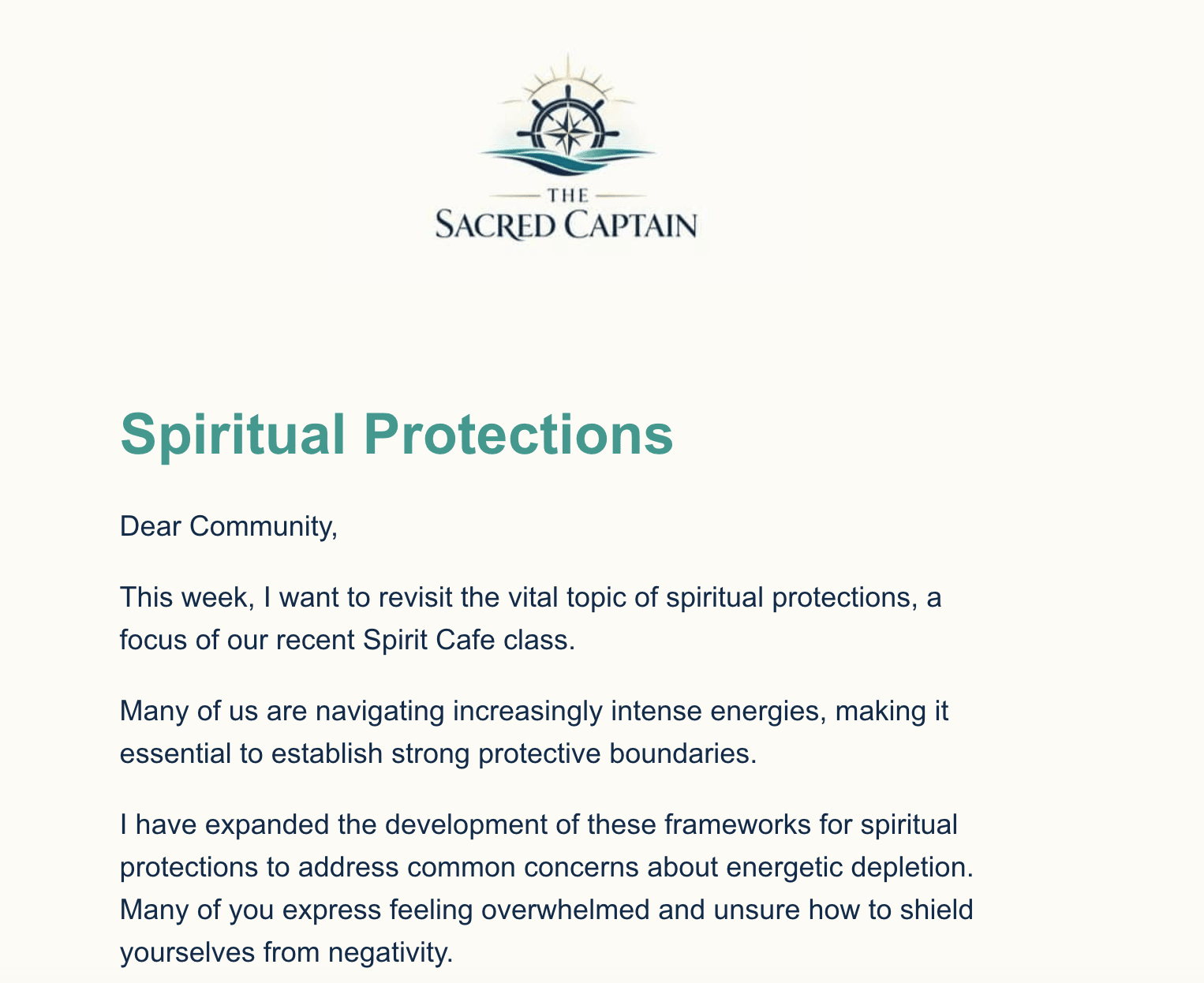 Spiritual Protections We All Need.
