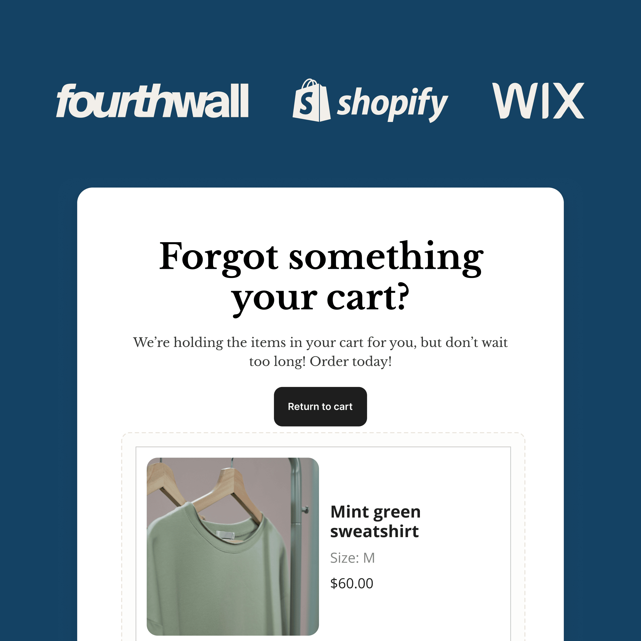 Fourthwall, Wix, and Shopify