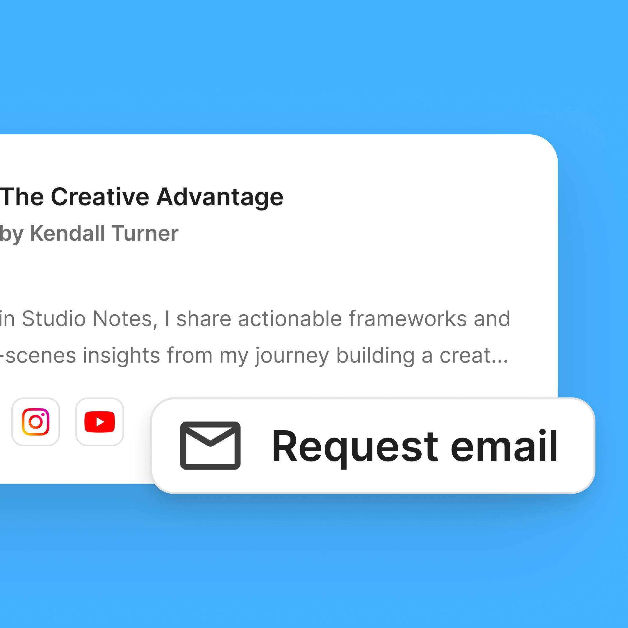 Request to connect in the Creator Network
