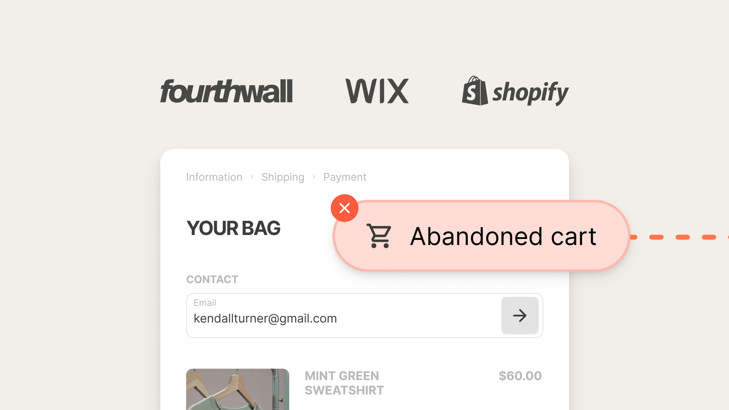 Abandoned cart automations with Fourthwall, Wix, and Shopify