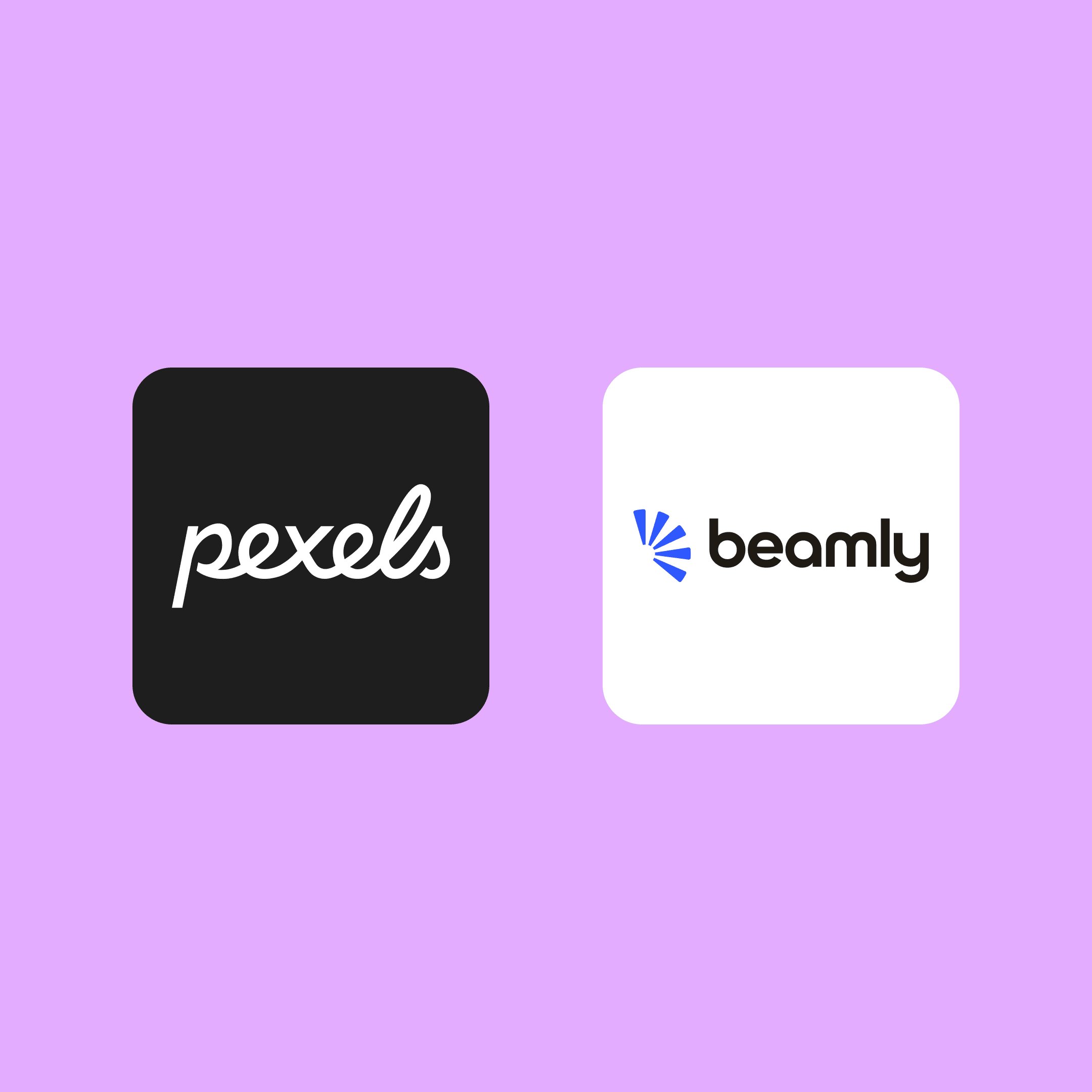  new apps: Pexels and Beamly logos