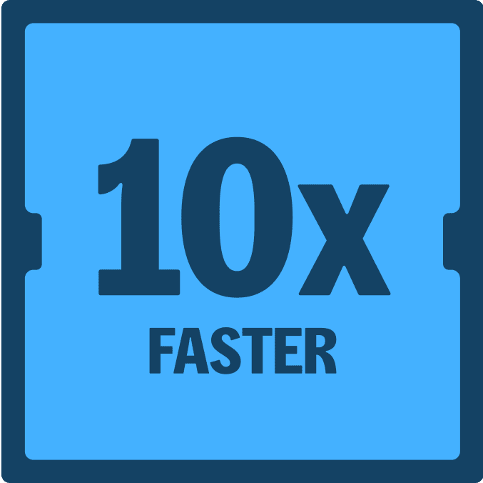 10x faster card