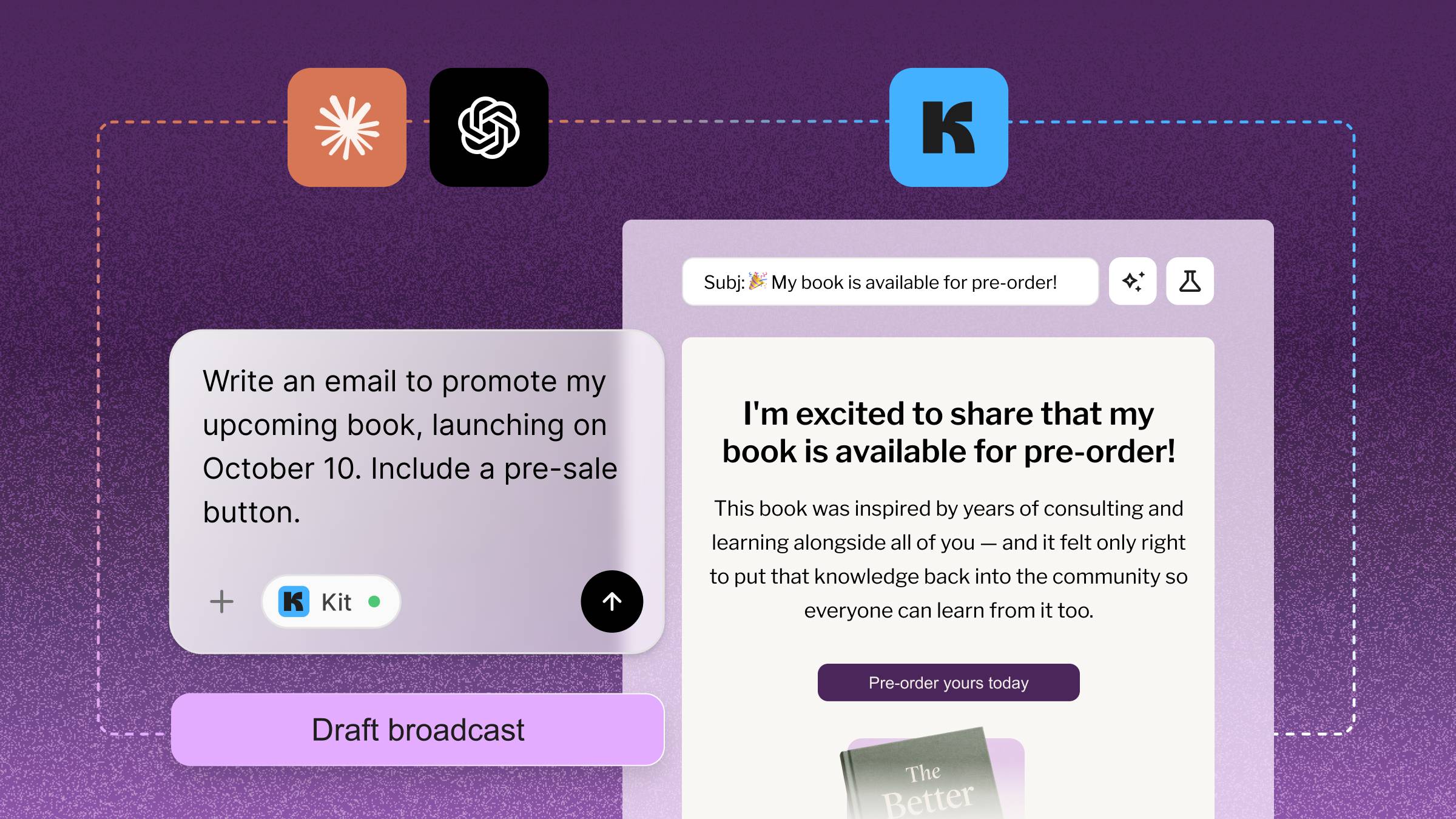 Building emails with Claude and editing with Kit view