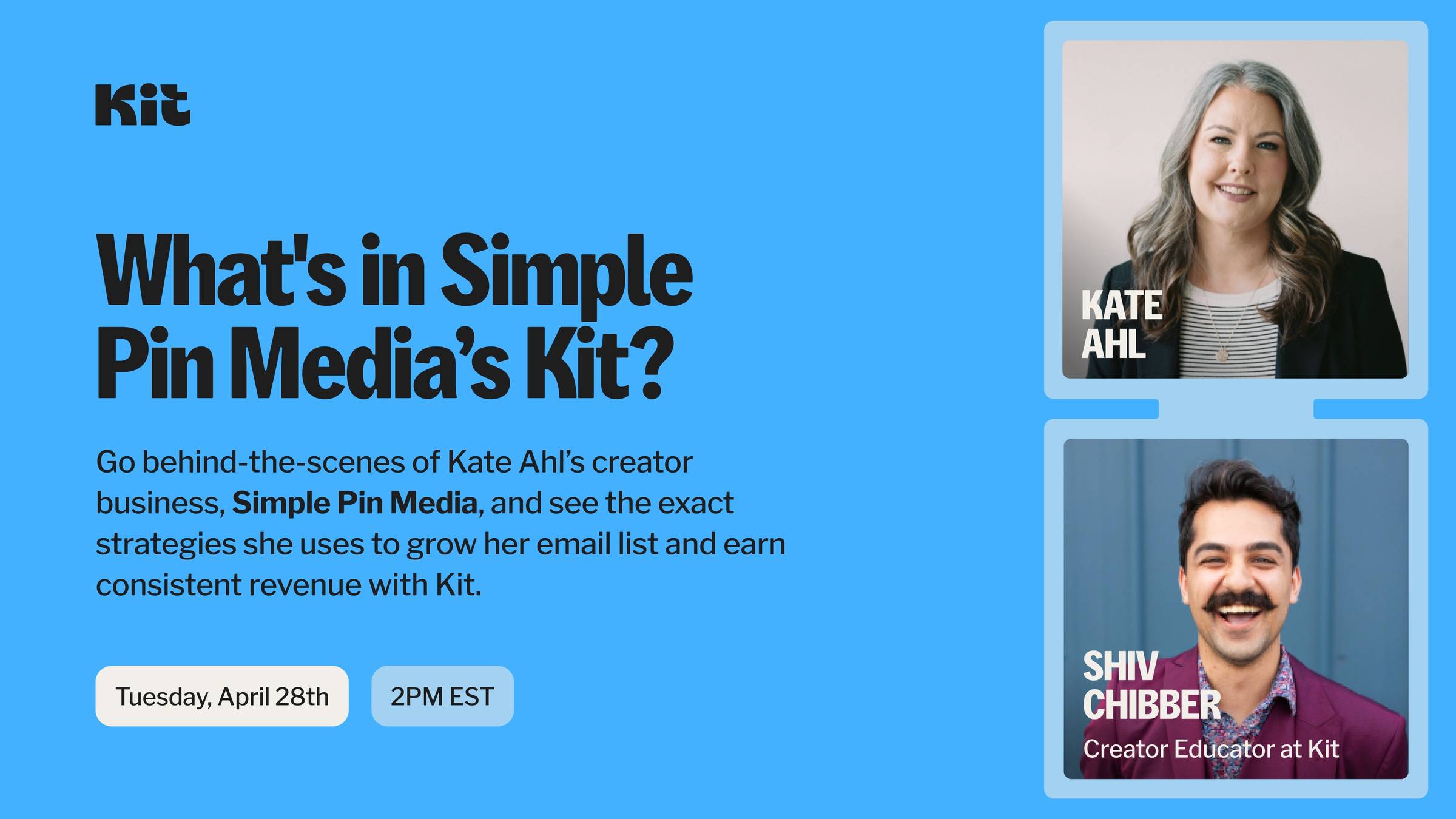 Upcoming webinar with Kate Ahl from Simple Pin Media.