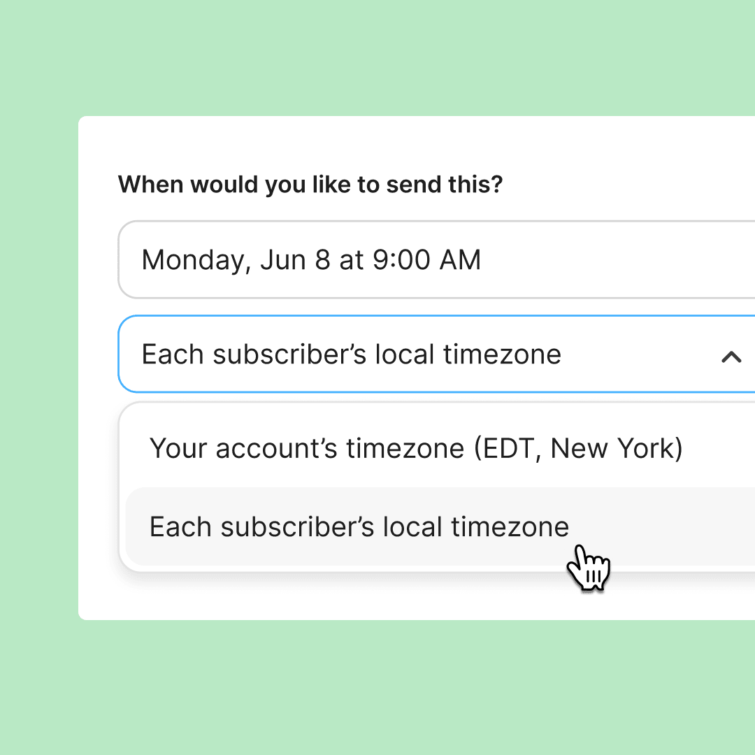 Timezone-based sending