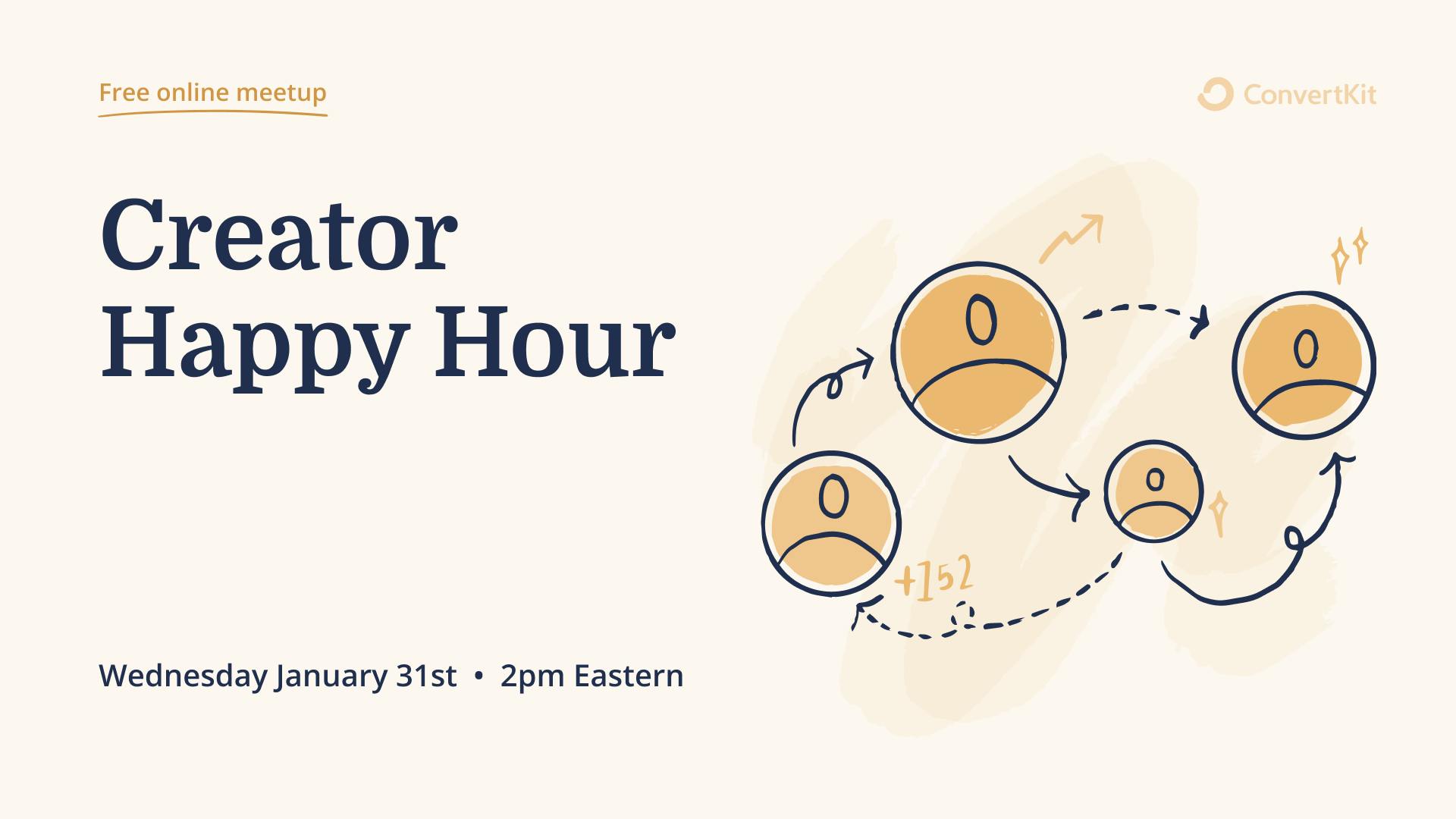 [Networking event] Creator Happy Hour: All Creators Welcome! Wednesday 24th January, 11am PST | 2pm EST [Register now!]