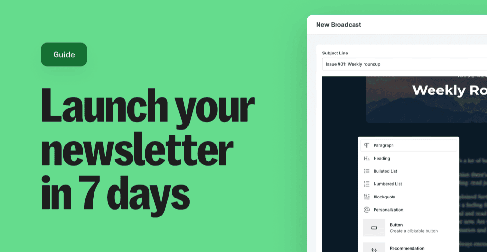 Guide: Launch your newsletter in 7 days
