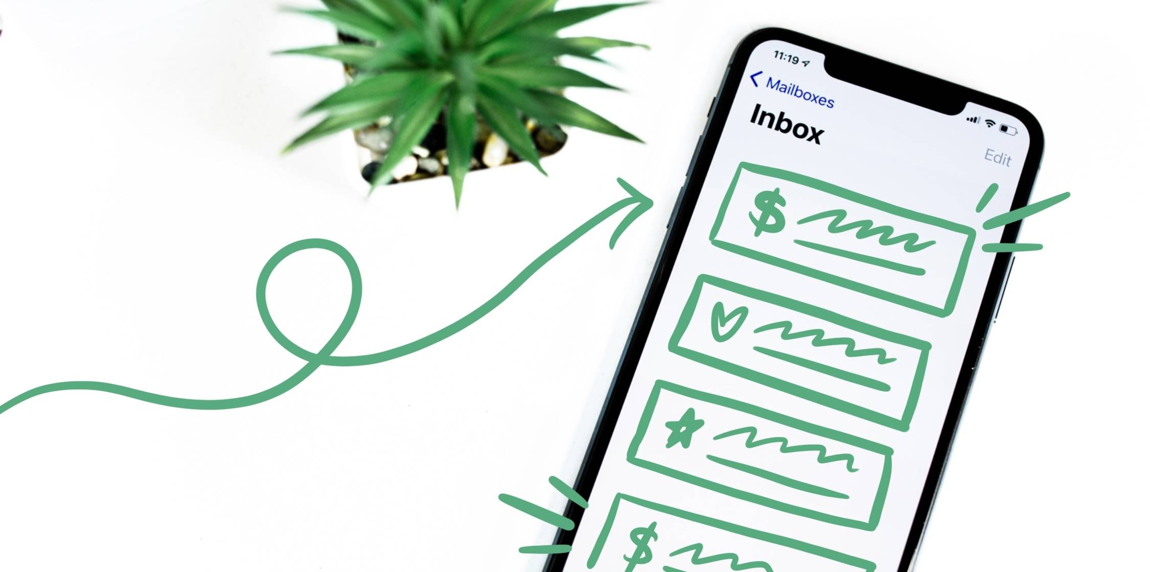 inbox on a phone