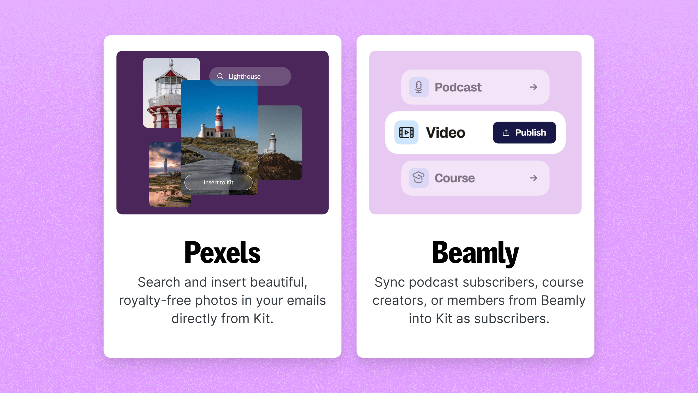  two new apps: Pexels and Beamly 