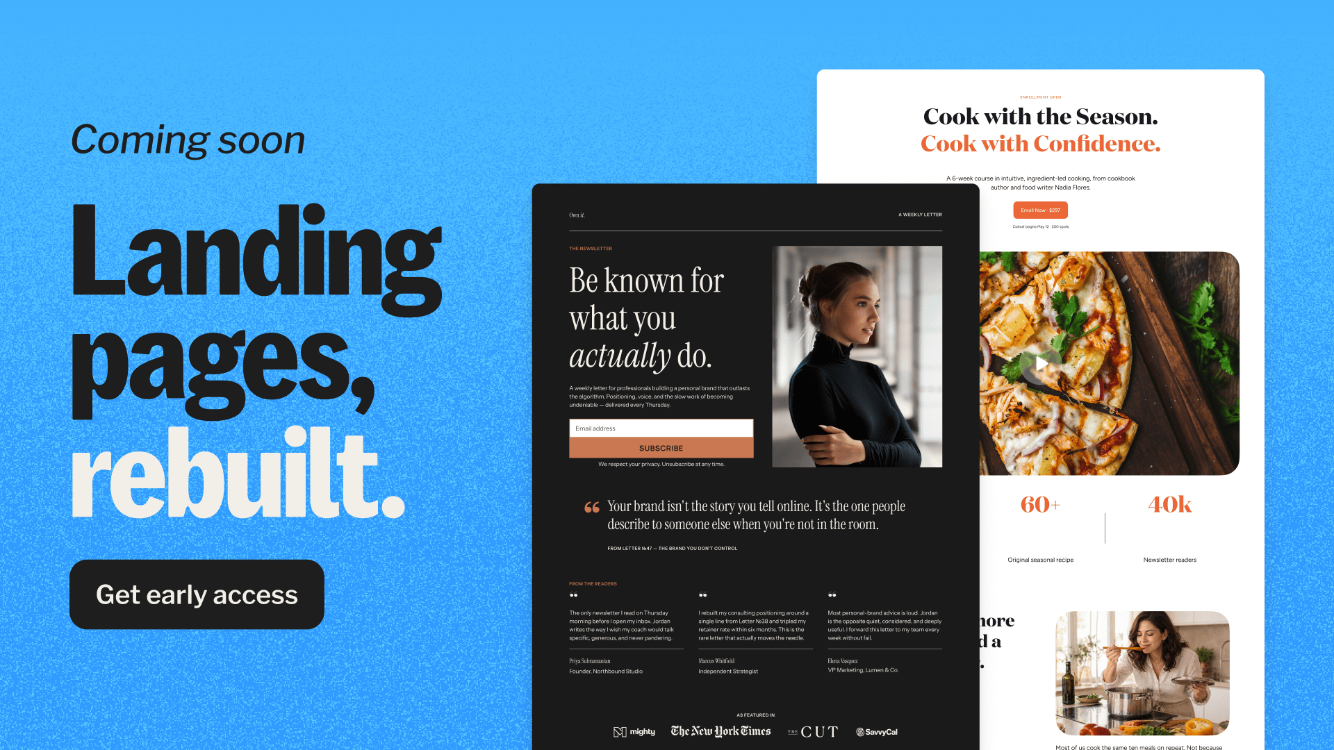 Landing pages editor rebuilt
