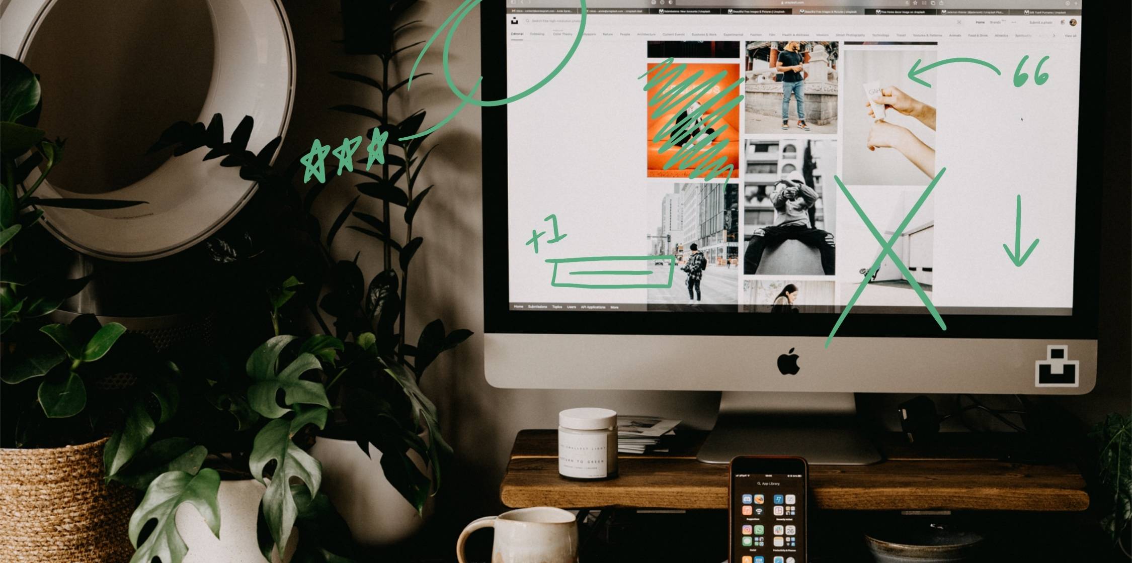  a computer screen with landing pages on it 