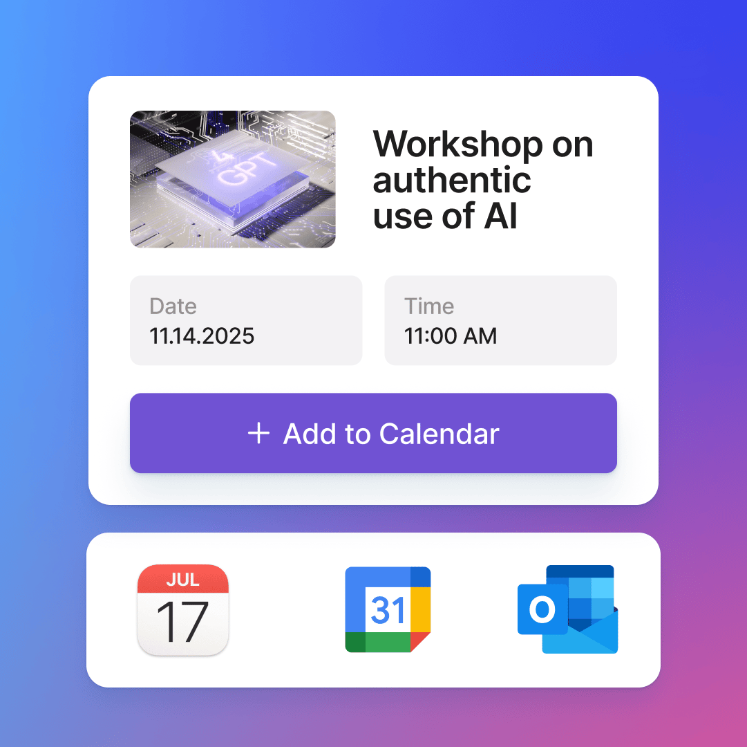 New add-to-calendar app