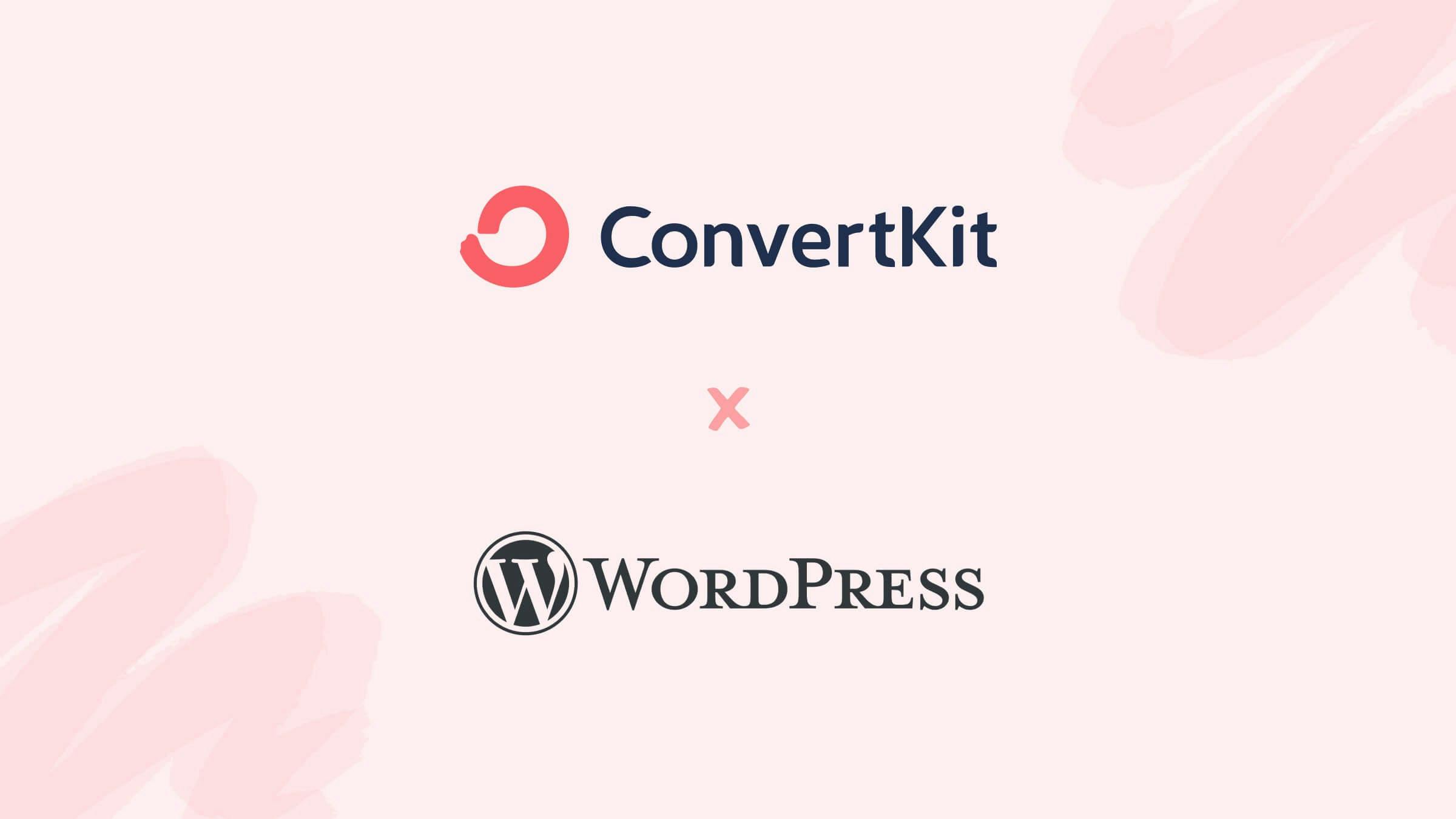 Image showing ConvertKit and WordPress logos