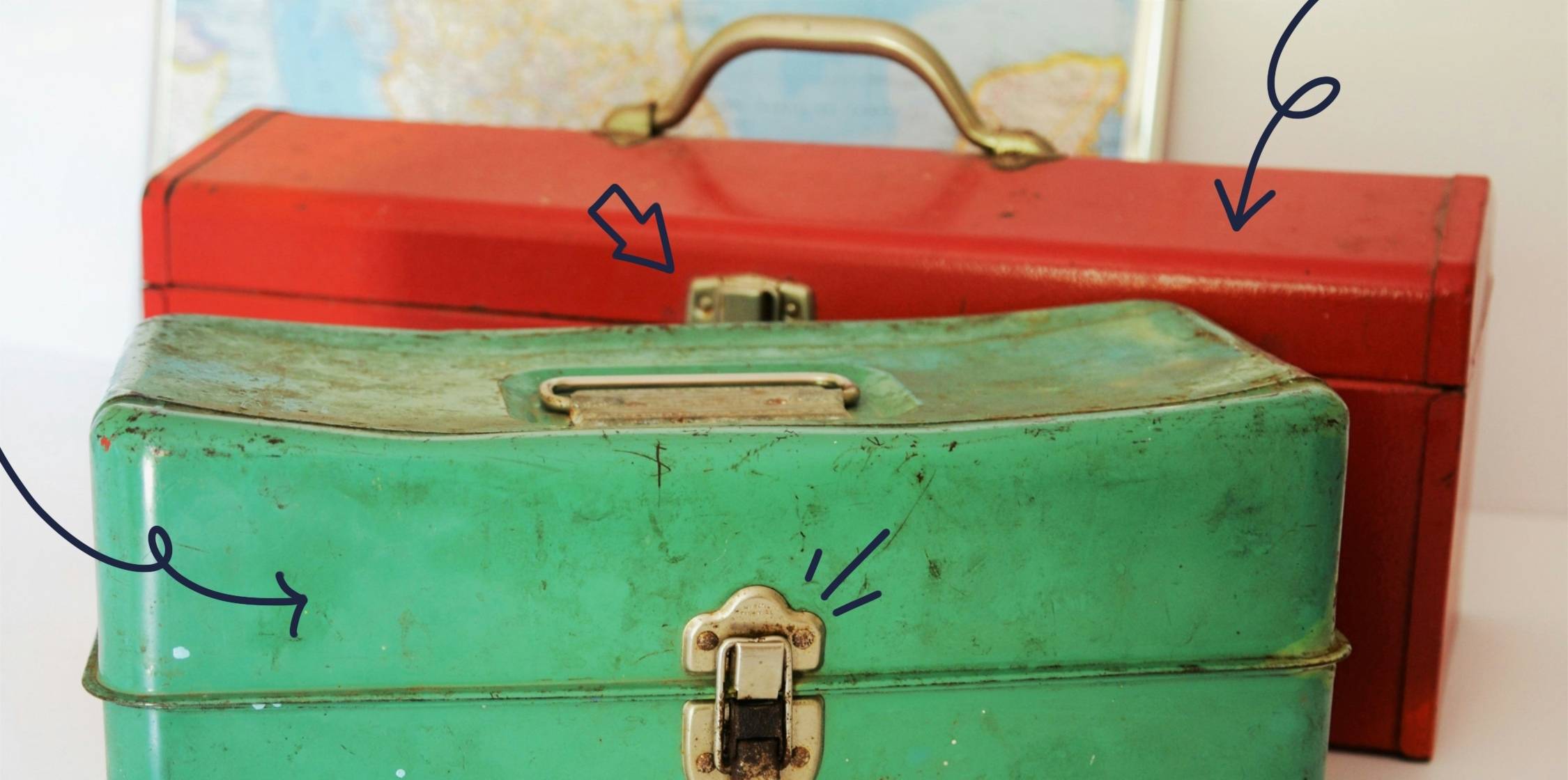 2 suitcases