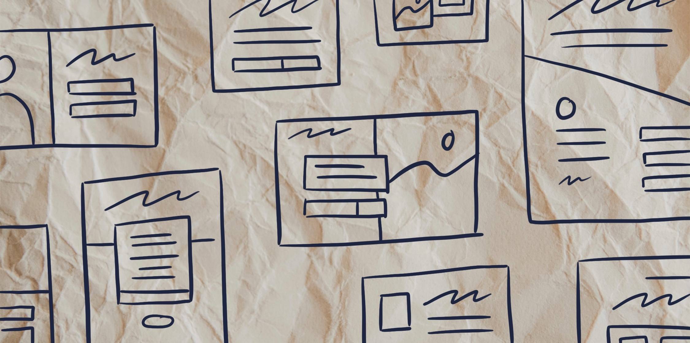Landing pages sketches 