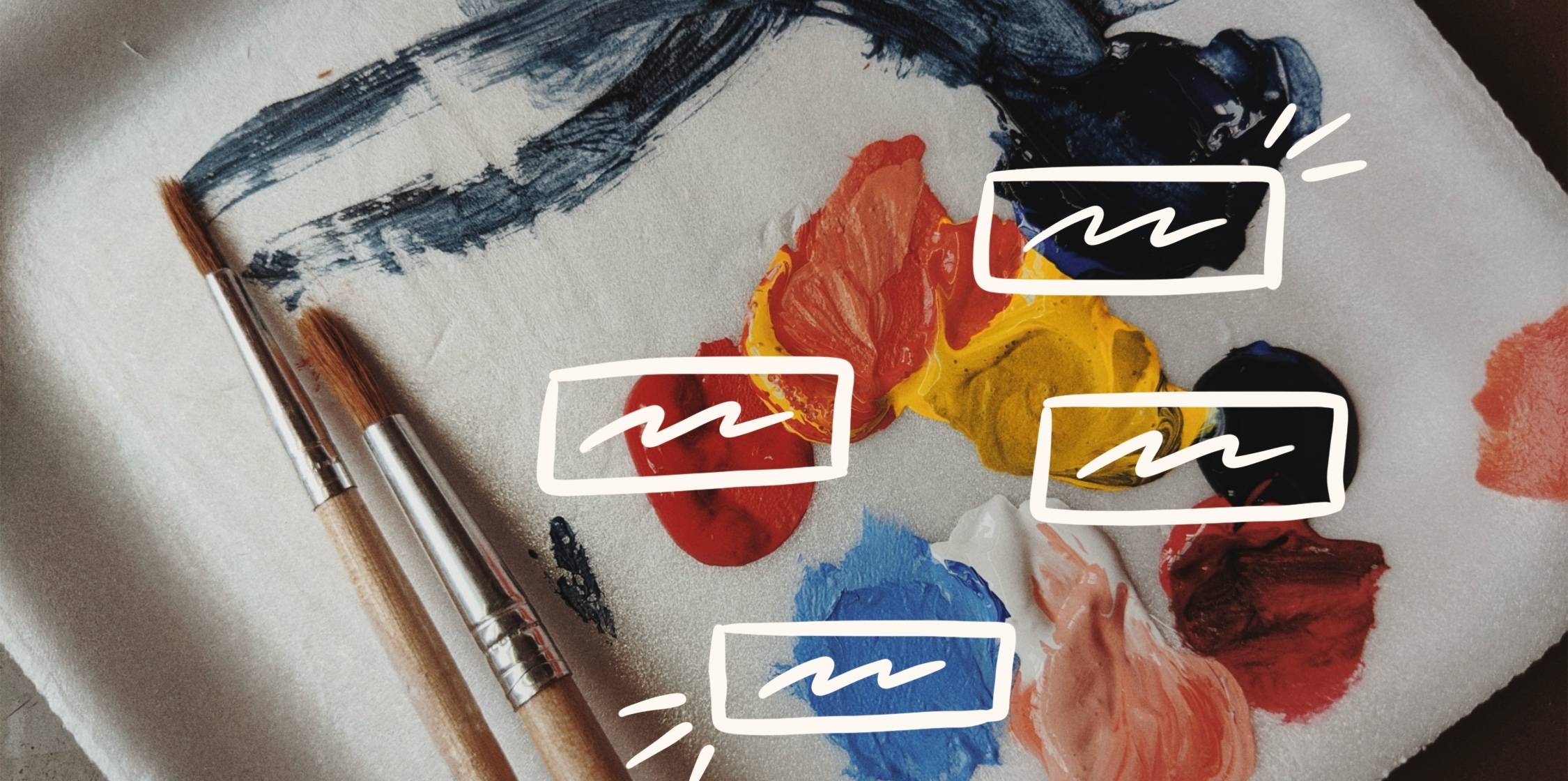colors and paintbrushes